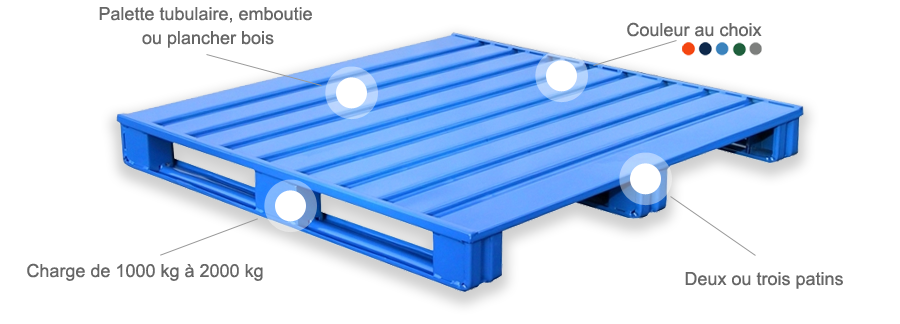 palettes métalliques