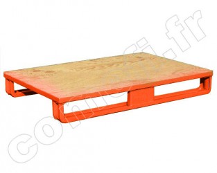 Palette tôle emboutie 1500Kg / 2 patins / 1000 x 800