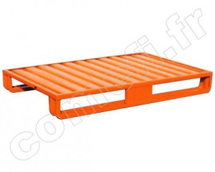 Palette tôle emboutie 1000Kg / 2 patins / 1200 x 800