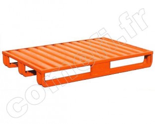 Palette tôle emboutie 1500Kg / 3 patins / 1000 x 800