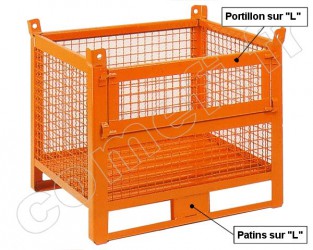 Conteneur grillagé 1000Kg / 1000 x 800 H 650