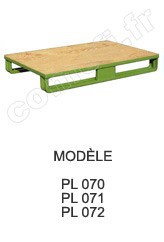 Palette métallique emboutie Charge 1500 kg / plancher bois