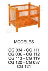 Conteneurs à parois grillagées avec pieds + portillon